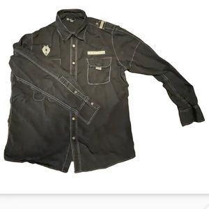 INC INTERNATIONAL CONCEPTS long sleeve casual snap up shirt. Size L